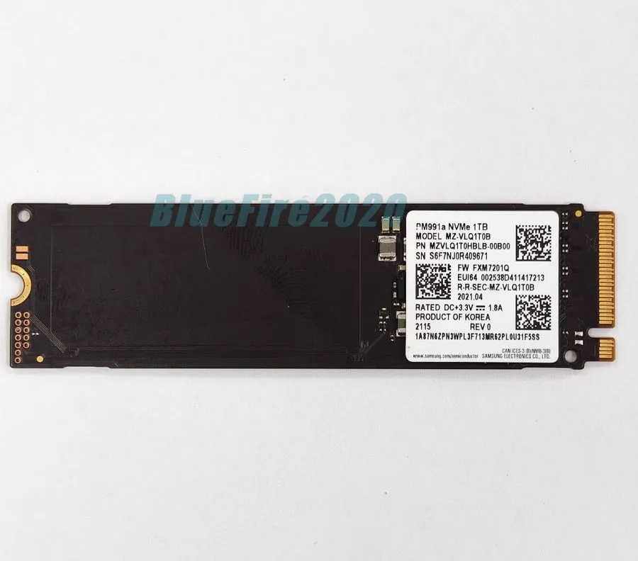 SSD-накопитель Samsung PM991a PCIe NVMe M.2 1TB SSD MZ-VLQ1T0B Solid State Drive
