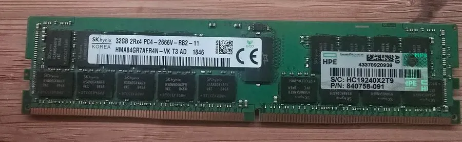Модуль памяти HP 840758-091 32GB DDR4 PC4-2666 Registered Server Memory 128GB To