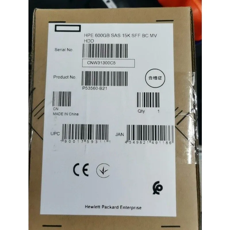 Сервер HPE P54680-001 P53560-B21 600GB SAS 12G 15K 2.5" ENT Server HDD Hard Driv