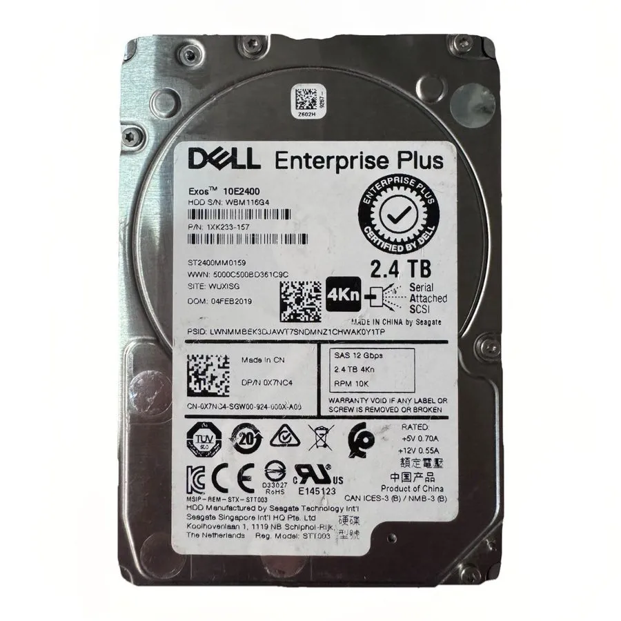 Жёсткий диск Dell Compellent SC X7NC4 2.4TB 10K 12G SAS 2.5" 4Kn HDD Hard Drive