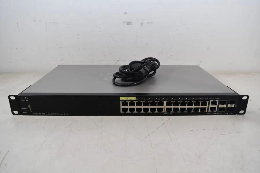 Коммутатор Cisco SG350-28P-K9 28-Port Gigabit PoE Managed Switch