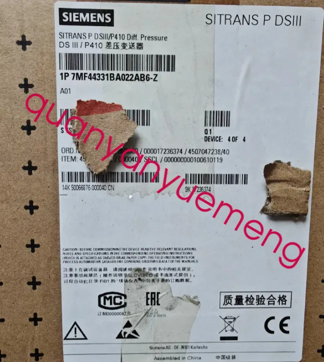 Датчик давления Siemens 7MF4433-1BA02-2AB6-Z SITRANS P DS III Pressure Transmitt