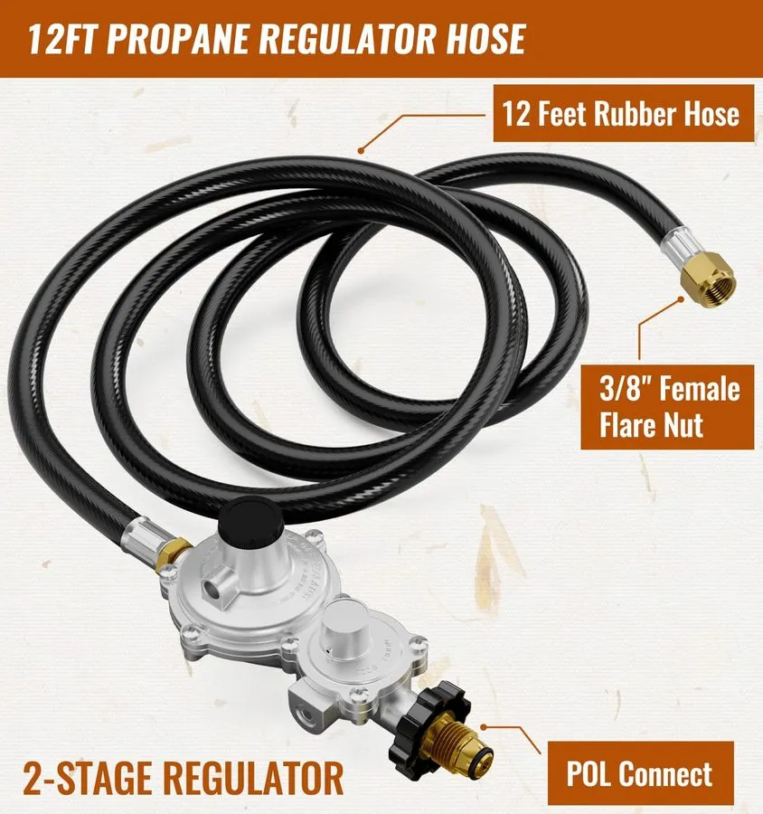 Трубопроводная арматура 2Stage Automatic LP Gas Regulator with 18" Pigtail Hoses
