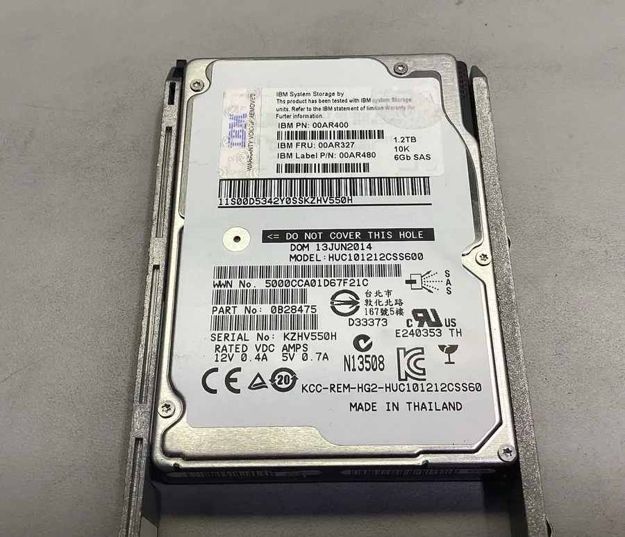 Жёсткий диск HPE 1.2TB 10K SAS 6Gb/s 2.5" Enterprise HDD 726480-001 HUC101212CSS