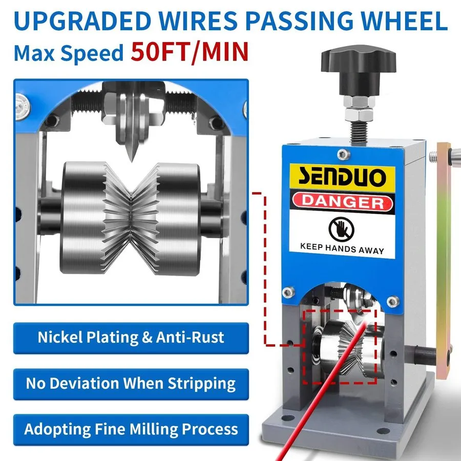 Станок для зачистки проводов Manual Wire Stripper Machine,0.06-1.57in Wire Strip