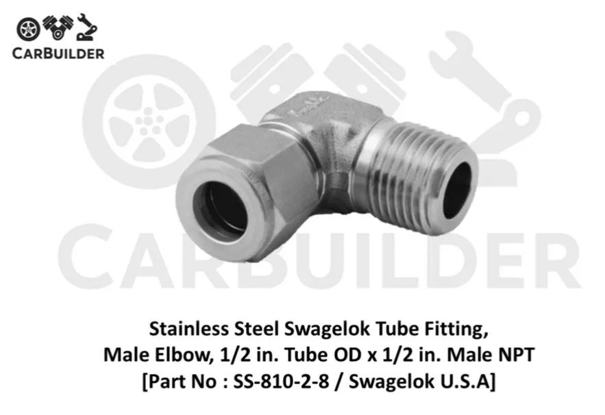 Фитинг Swagelok SS-810-2-8 Elbow Compression-to-NPT Fitting 1/2 in x 1/2 in SS — фото лота 1