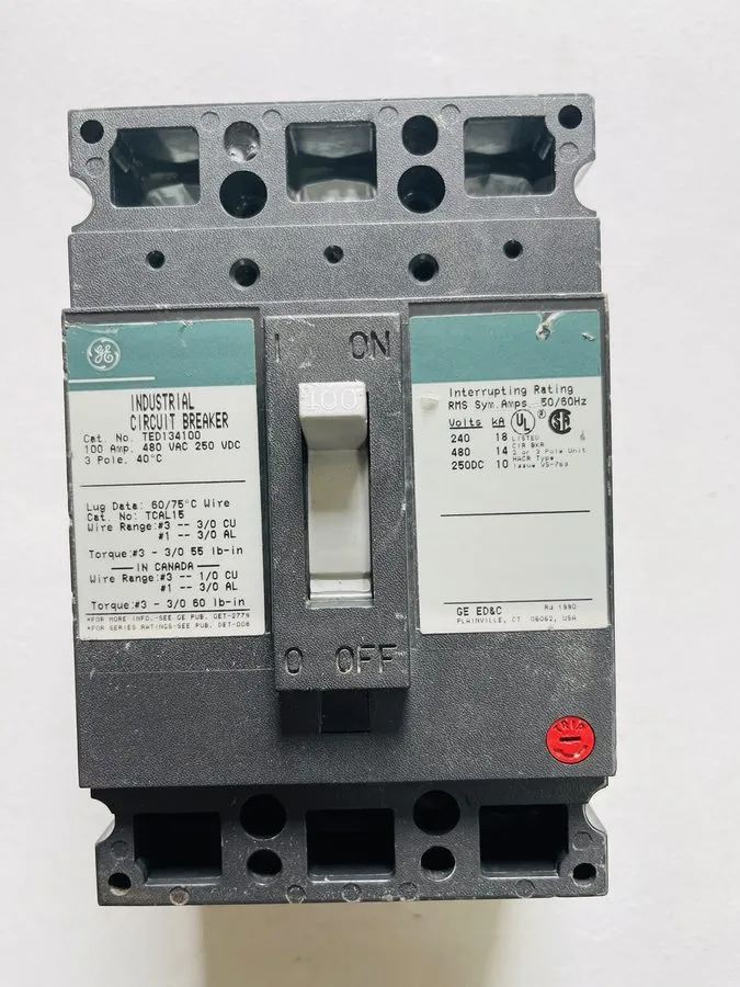 Автоматический выключатель GE Circuit Breaker TED134100WL 100A 3 Pole TED134100 