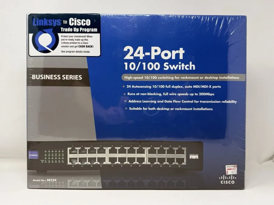 Коммутатор CISCO LINKSYS SR224 24-PORT 10/100 Mbps ETHERNET SWITCH WITH RACKMOUN