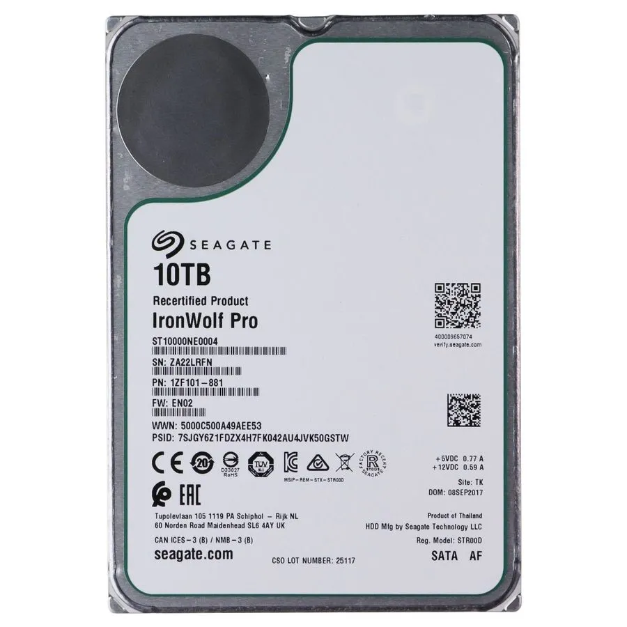 Жёсткий диск Seagate IronWolf Pro 10TB SATA 7.2K RPM 256MB 6Gb/s NAS HDD ST10000