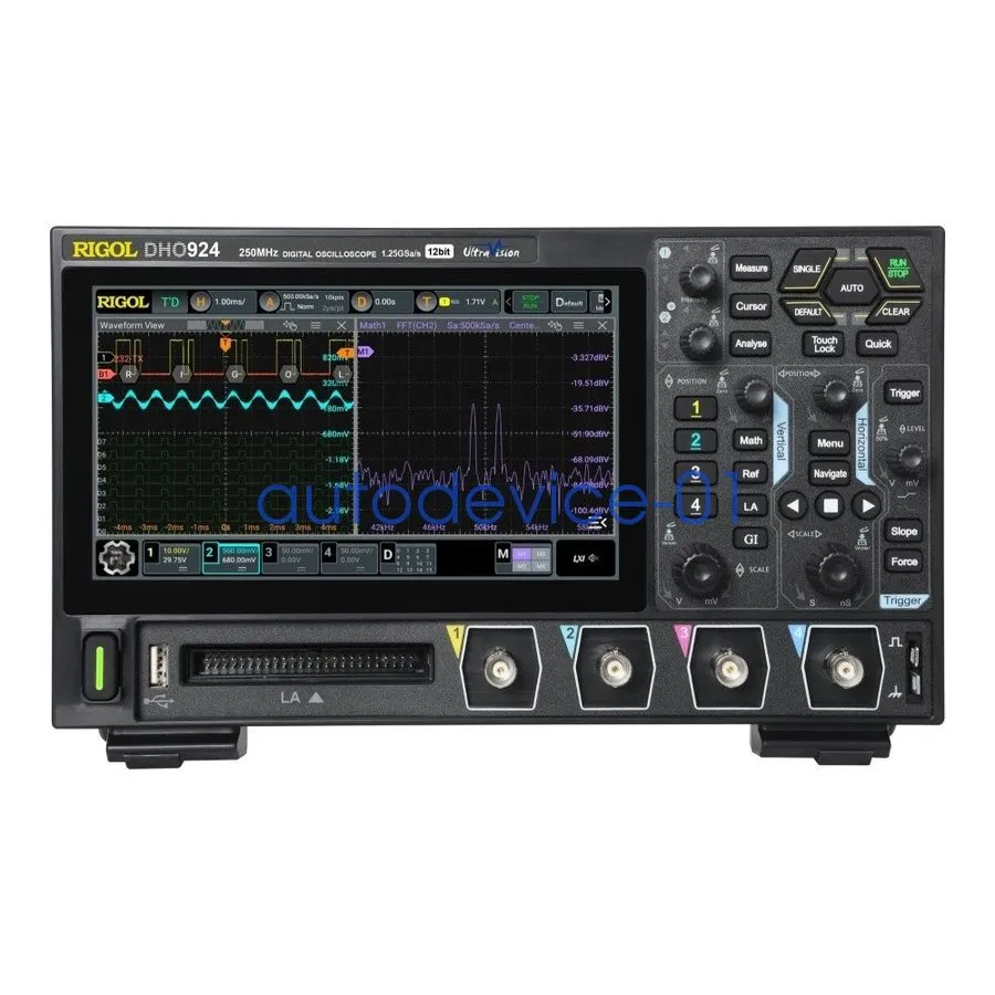 Осциллограф RIGOL DHO924 Oscilloscope Digital 4-Ch 250 MHz, 1.25 GSa/s, 12 Bit A