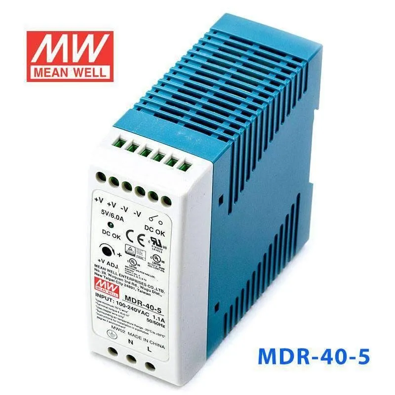 Блок питания MDR-40-5 Single Output Industrial Power Supply 40W 5V DIN Rail