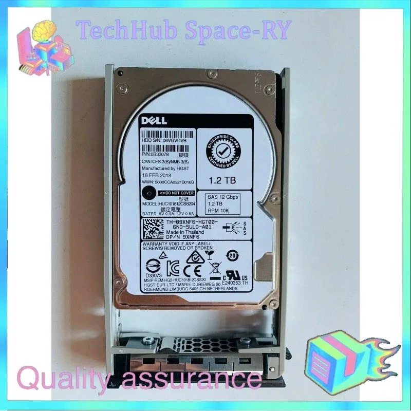 Жёсткий диск DELL 9XNF6 09XNF6 1.2TB 12G 10K SFF 2.5" SAS HDD HARD DRIVE