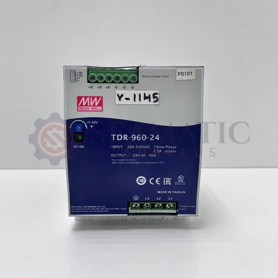 Блок питания TDR-960-24 Single Output Industrial Power Supply 960W 24V DIN Rail