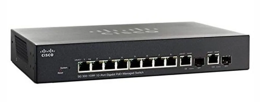 Коммутатор Cisco SG300-10PP-K9-NA 10-Port Gigabit PoE+ Managed Switch
