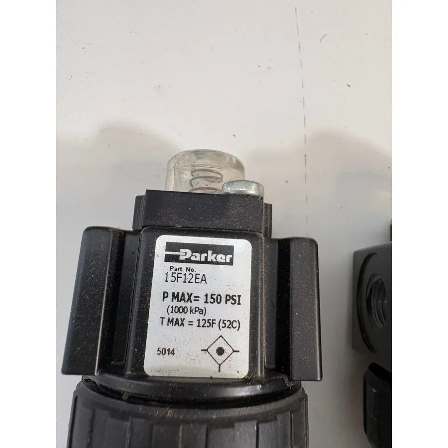 Фильтр Parker 15F12EA Pneumatic Air Filter 150 PSI Max 1/4 NPT Industrial — фото лота 1