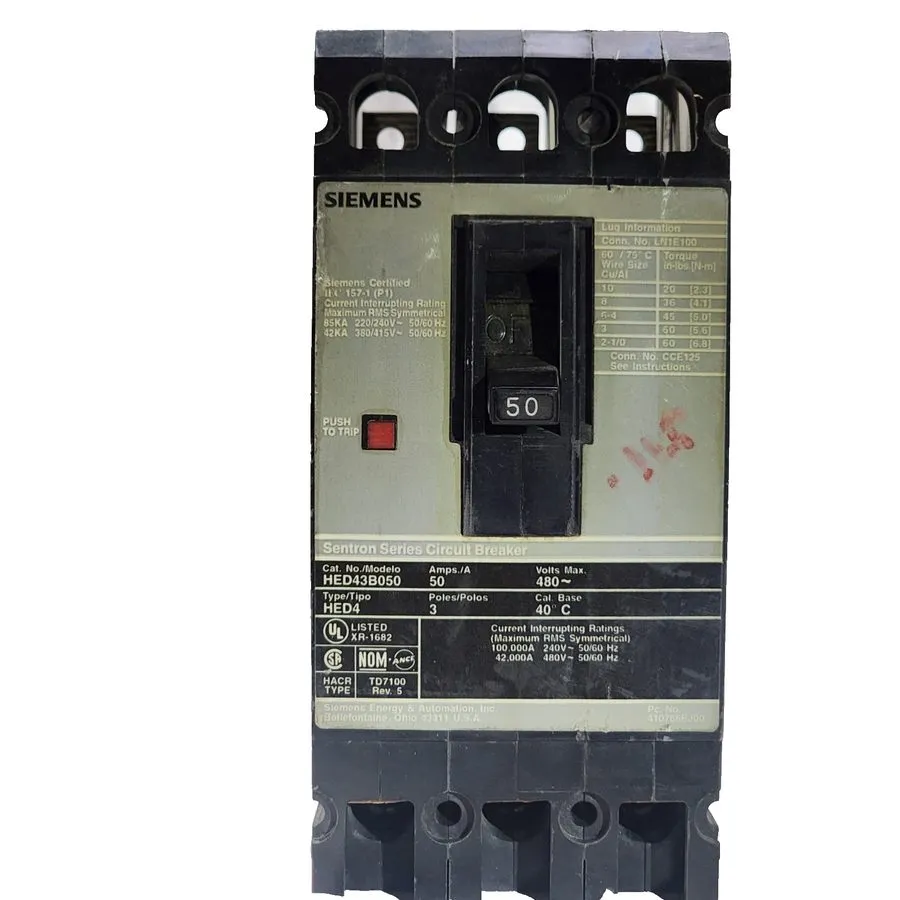 Автоматический выключатель Siemens Sentron Seires Breaker HED43B050 3 Pole 50 Am