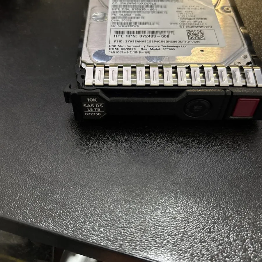 Жёсткий диск HPE 872481-B21 872738-001 1.8TB SAS 10K RPM 12Gb 2.5" SFF 512E HDD 