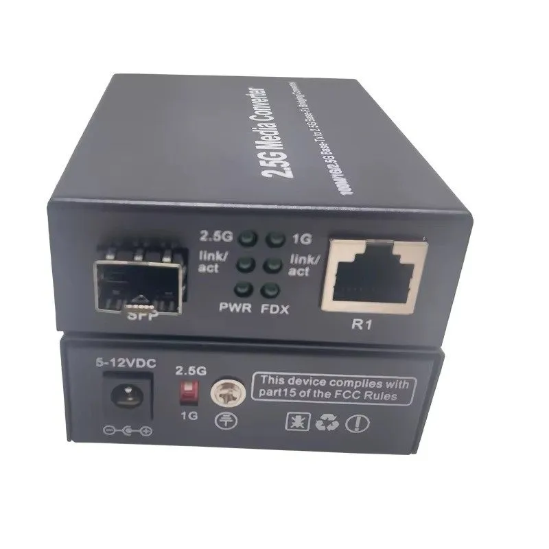 Трансивер Fiber Media Converter 2.5G/10G SFP to RJ45 Gigabit Transceiver E/GPON — фото лота 1