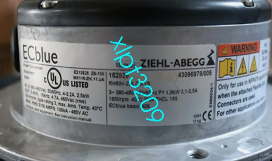 Вентилятор ZIEHL-ABEGG Centrifugal Fan RH50V-ZIK.DG.1R SHIPPING