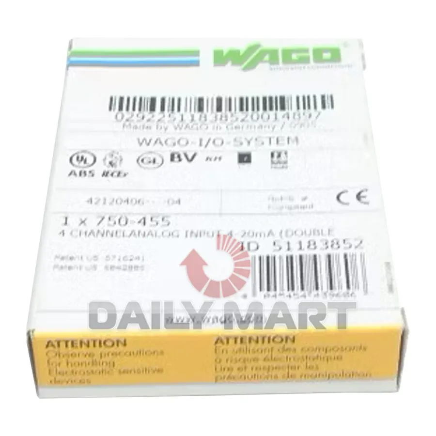 ПЛК Wago 750-455 Buscoupler DeviceNet Module PLC