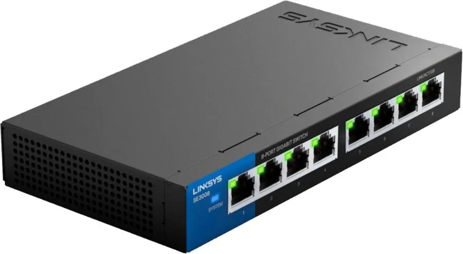 Коммутатор Linksys SE3008 8-Port Gigabit Ethernet Desktop Switch