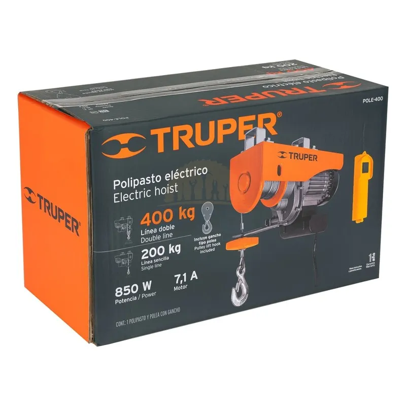 Таль Truper POLE-400 400kg electric hoist — фото лота 2
