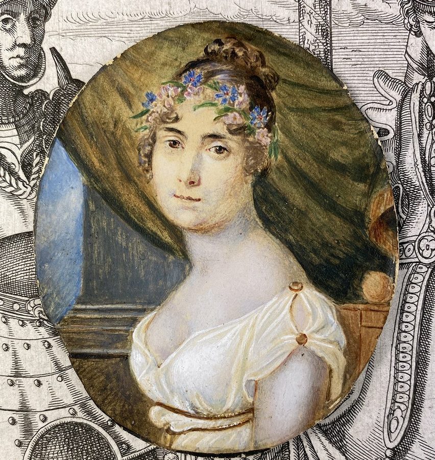 Лабораторный прибор Antique French Portrait Miniature, c.1800-1815, French Empir — фото лота 2