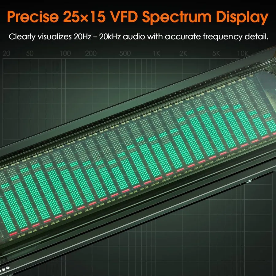 Дисплей AK2515 Pro MIC Pick up Audio Spectrum VFD Sound Level Meter VU Screen Di — фото лота 2
