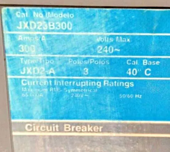 Автоматический выключатель Siemens Sentron Series JXD23B300 300A 3-Phase 3-Pole