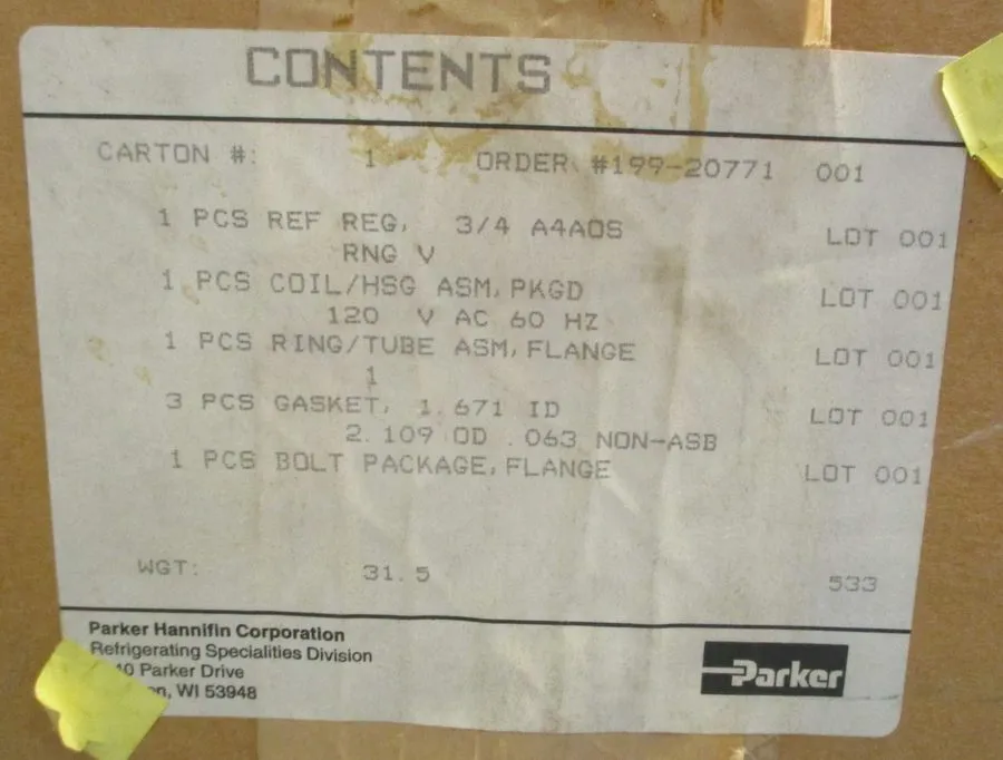 Трубопроводная арматура Parker A4AOS Outlet Pressure Regulator With Electronic S
