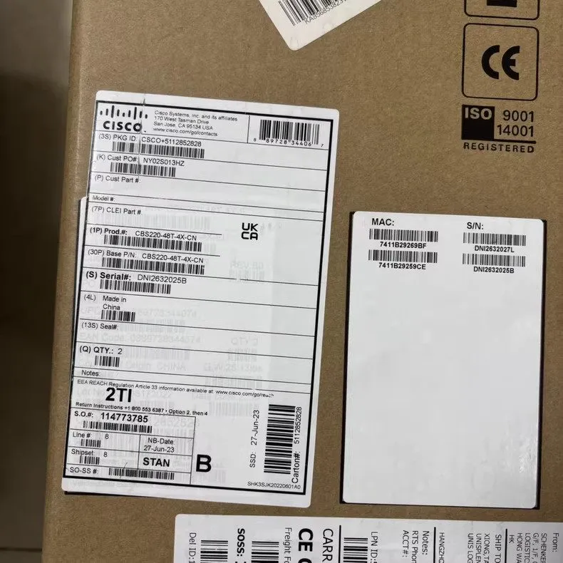 Коммутатор CBS220-48T-4X Cisco Business 220 series 48 port 1GE ! CBS220-48T-4X-E
