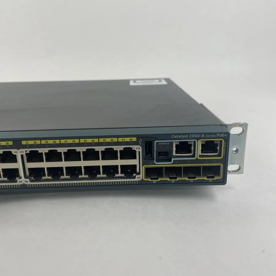 Коммутатор Cisco WS-C2960S-48FPS-L Catalyst 2960-S 48-Port PoE+ Network Switch — фото лота 2