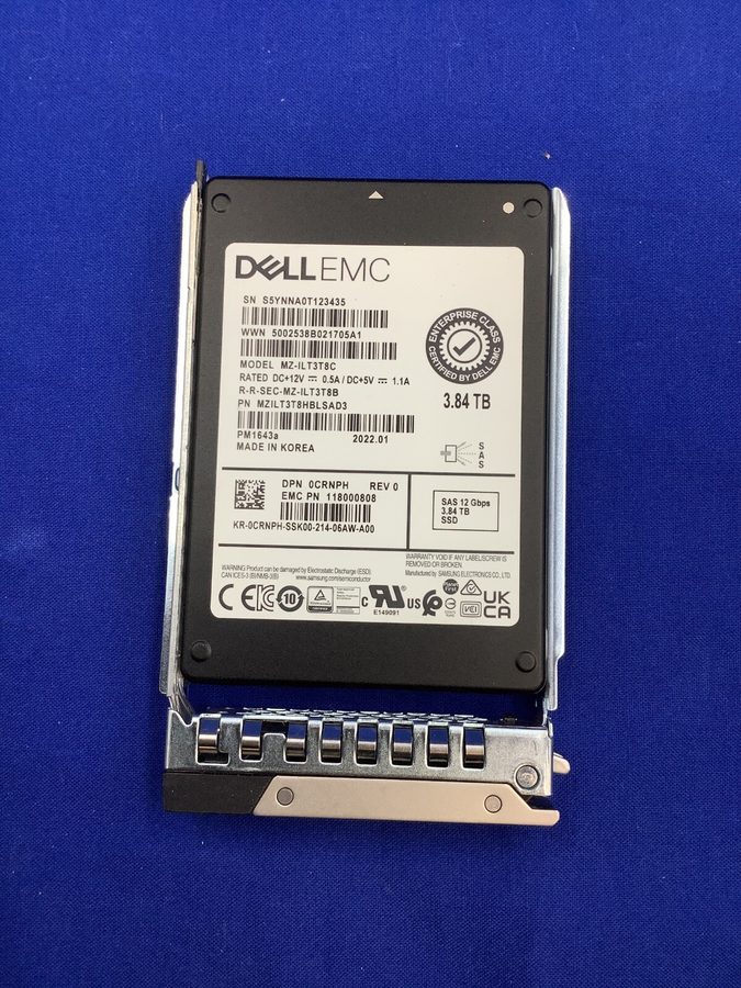 SSD-накопитель CRNPH DELL 3.84TB Samsung PM1643a SAS 12GBPS RI 2.5" SSD MZ-ILT3T