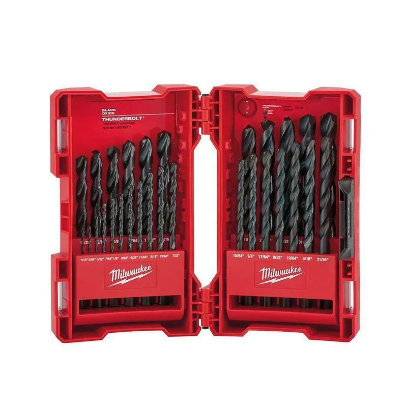 Режущий инструмент Milwaukee Thunderbolt Black Oxide Drill Bit Set 3-Flat Shank