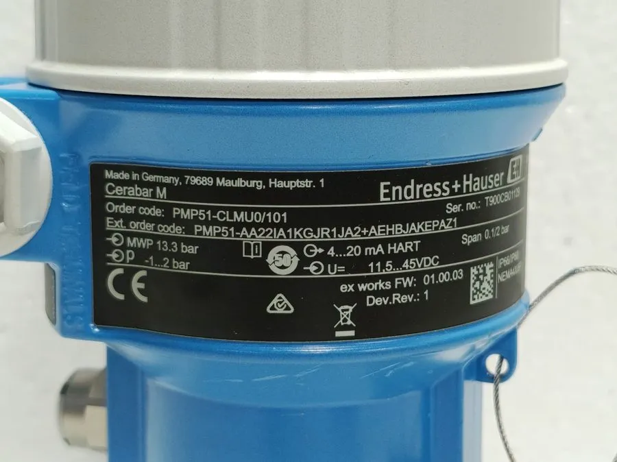 Датчик давления Endress+Hauser PMP51 Cerabar M Pressure Transmitter -1 to 1 bar  — фото лота 2