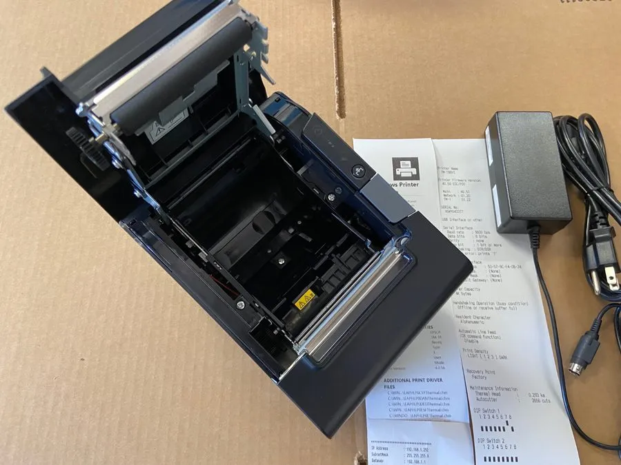 Принтер чеков EPSON TM-T88VI-iHUB M349A Thermal POS Receipt Printer No AC
