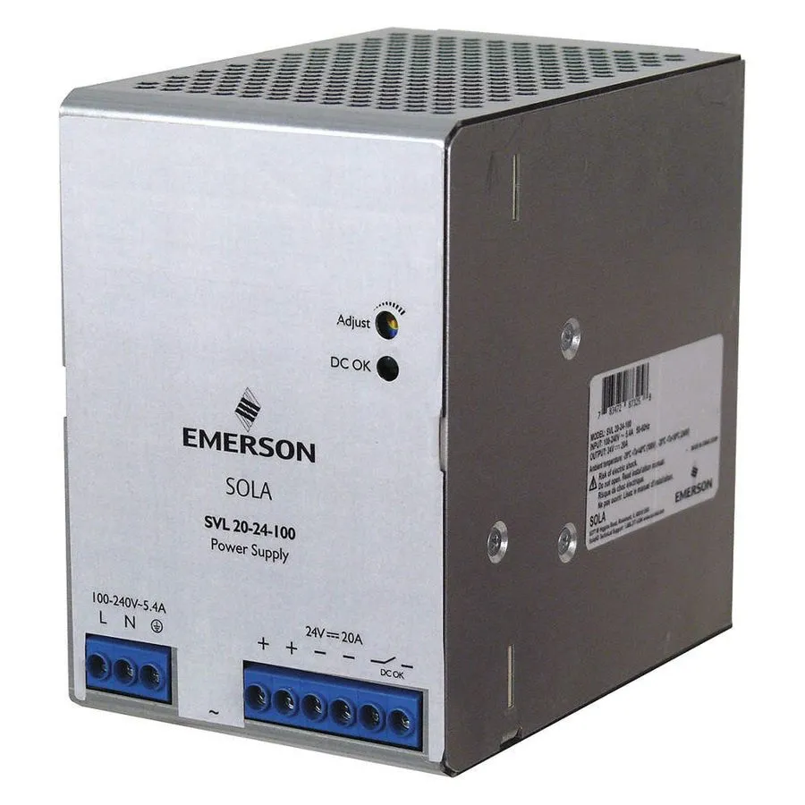 Блок питания Emerson SolaHD SVL20-24-100 24V DC 20A Din Rail Power Supply 480W G — фото лота 1