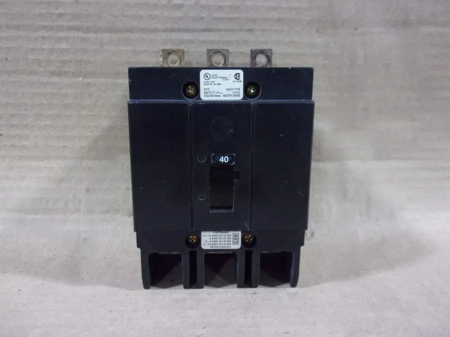 Автоматический выключатель Eaton GHB3040 40 Amp 3 Pole 277/480V GHB Bolt on Circ