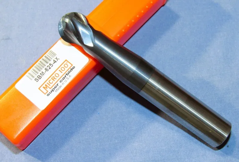Режущий инструмент 1/2 2 FLUTE SE 45 DEGREE HH CARBIDE END MILL W/.010cr. MICRO1