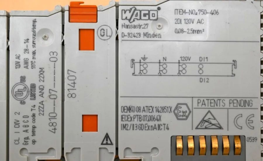 ПЛК WAGO 750-406 2D1 120VAC PLC MODULE