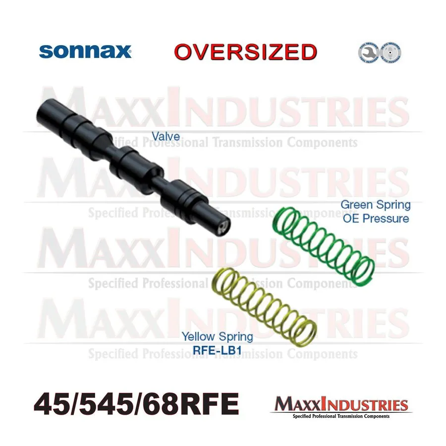 Клапан 45RFE 545RFE 68RFE Pressure Regulator Valve w/Springs OVERSIZED Sonnax 44 — фото лота 2