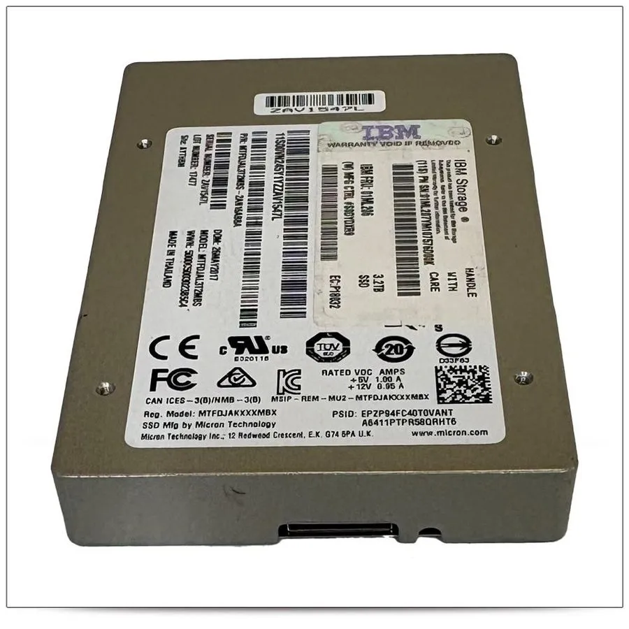 SSD-накопитель MICRON MTFDJAL3T2MBS S650DC 3.2TB 12Gb/s SAS 2.5” SSD IBM 01ML206 — фото лота 1