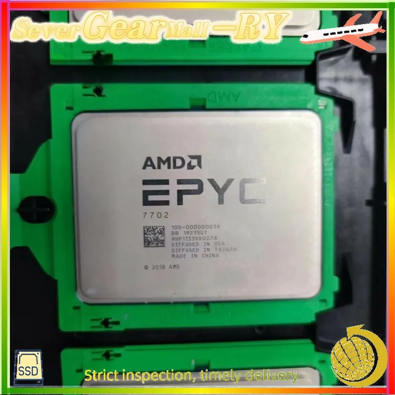Процессор AMD epyc 7702 2ghz -3.35ghz 64 core 128 lines interface sp3-cpu