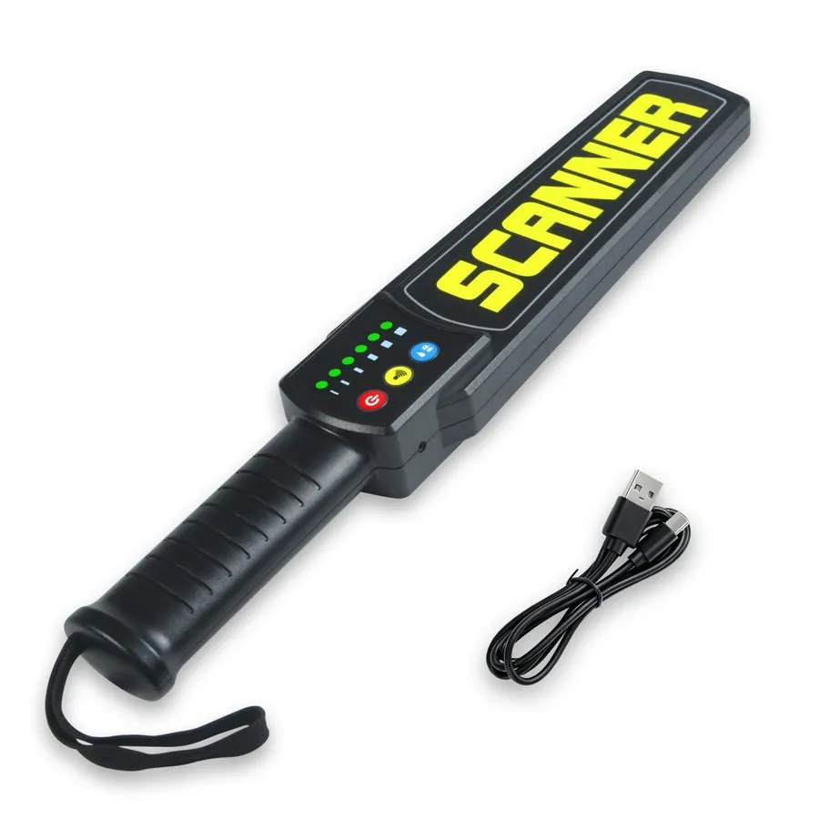 Оборудование видеонаблюдения Handheld Metal Detector Wand Rechargeable, Security