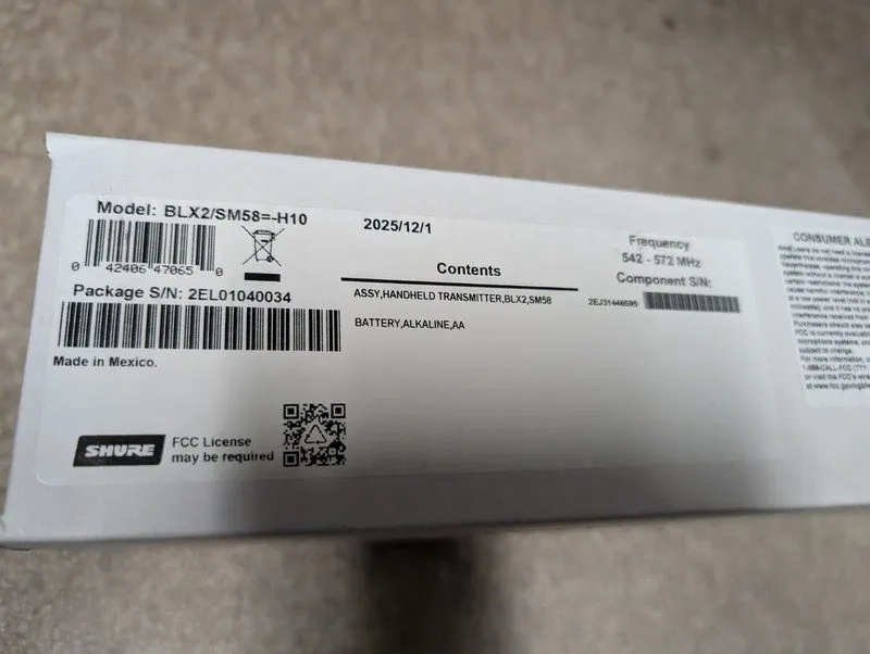 Радиосистема Shure BLX2/PG58 H9 Band Wireless Handheld Microphone Transmitter, 5 — фото лота 2
