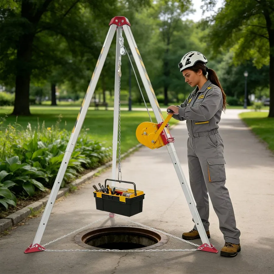 Оборудование видеонаблюдения 180kg/397lbs Heavy Duty Rescue Tripod Kit Confined 