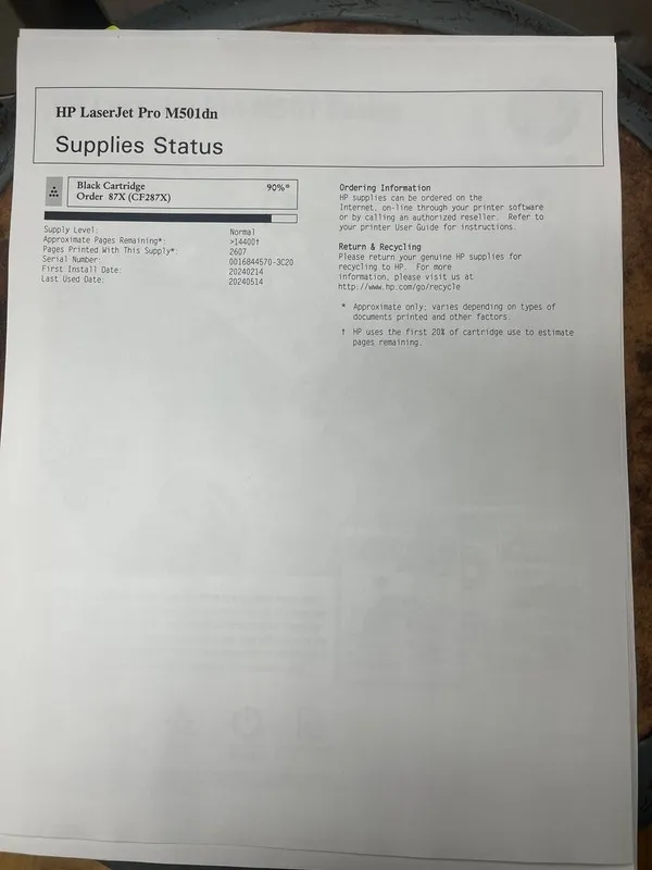 Лазерный принтер HP LaserJet Pro M501dn Mono / B&W Business Laser Printer (16k P — фото лота 2