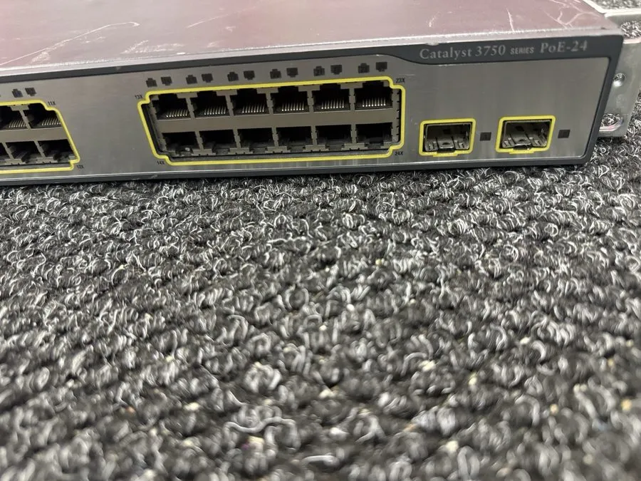 Коммутатор Cisco Catalyst (WS-C3750-24PS-S) POE 24-Ports Rack-Mountable Switch — фото лота 2