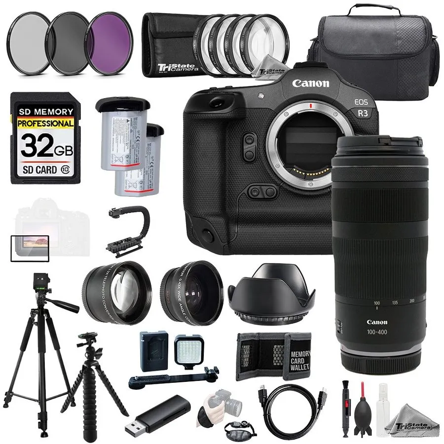Объектив Canon EOS RP + RF 100-400mm f/5.6-8 IS USM Lens+64GB+ExtBat+9PCFltr-MEG