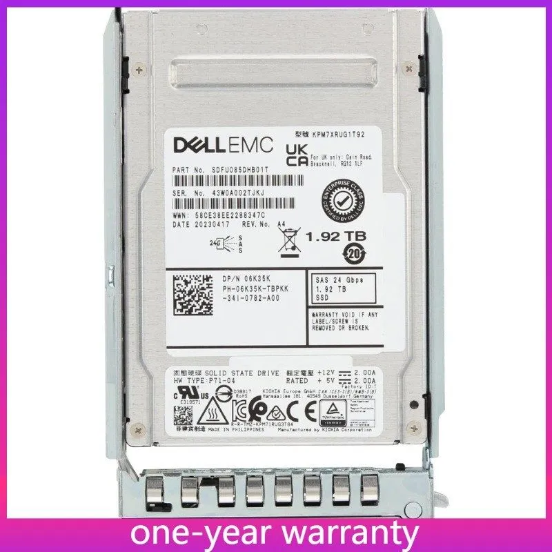 SSD-накопитель Dell 06K35K 6K35K 1.92TB 24Gbps SAS RI TLC 2.5 Dell SSD G14 KIT — фото лота 1